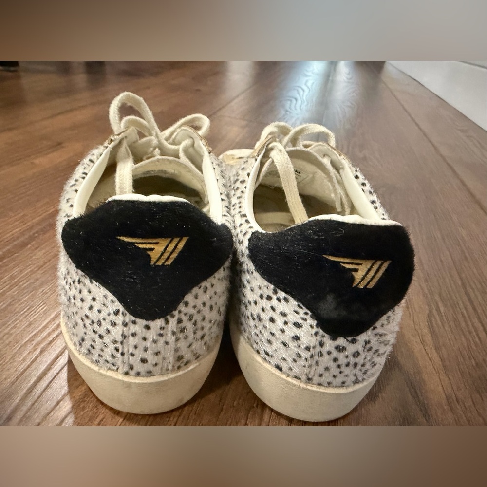 Anthropologie Gola Classics Women's Nova Oasis Sneakers leopard gold gray suede - Picture 6 of 10